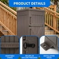 thumbnail image 7 of Dextrus 60 Gallon Large Package Delivery and Storage Box with Lockable Secure, Double-Wall Resin Outdoor Package Delivery and Waterproof Deck Box for Porch, Curbside, 8.5 Cubic feet, Brown, 7 of 7