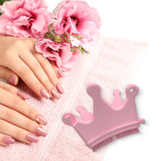 Soporte Para Práctica De Uñas Fernando Cepillo De Silicona Rosa