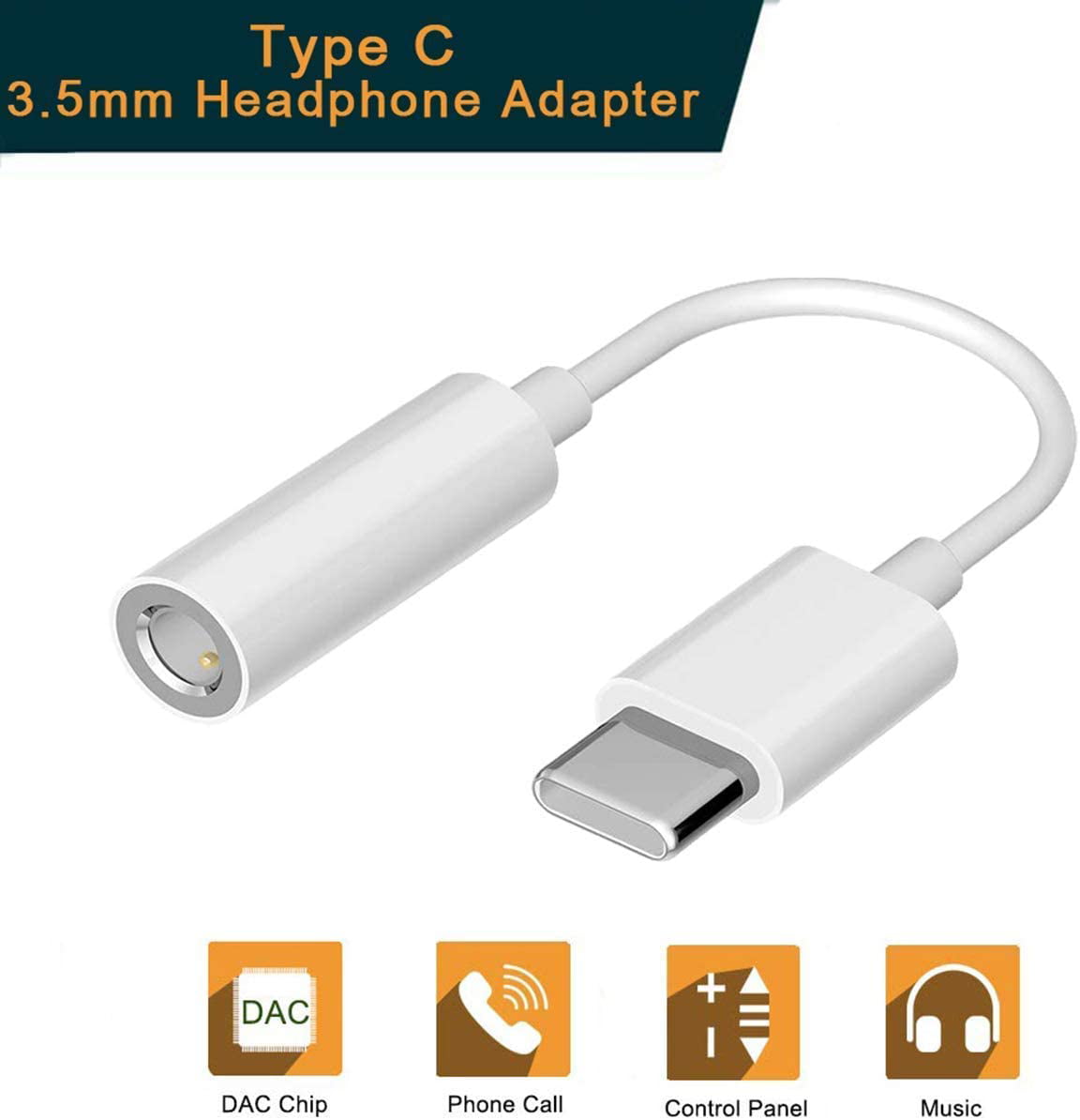 USB Type c to 3.5mm Headphone Jack Adapter Compatible with Pixel 4 3 2 XL//Samsung Galaxy Note 10//iPad Pro//HTC U11//One Plus 6T//Huawei and More USB C to Headphone Adapter 2 Pack
