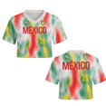 thumbnail image 5 of 2026 New Mexico Soccer Jersey Women for Fans, Mexican Jersey Soccer Crop Top, Jersey De Mexico V-Neck Short Sleeve Football Apparel Outdoor Training Daily T Shirt for Adult, 5 of 6