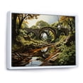 thumbnail image 2 of Designart "Old Bridge Countryside painting I" Countryside Floater Framed Wall Art Living Room, 2 of 7