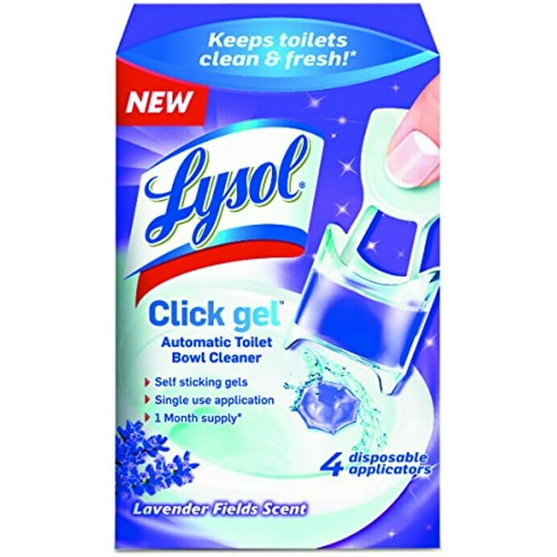 Lysol Automatic Toilet Bowl Cleaning Click Gel, Lavender Scent, 4 Count