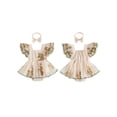 thumbnail image 2 of BemeyourBBs Baby Girls First Birthday Outfit 1st Birthday Party Dress Newborn Fairy Tulle Tutu Romper Dress Fly Sleeve Floral Embroidery Bodysuit Princess Party Cake Smash Dresses Headband, 2 of 9