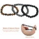 thumbnail image 3 of Pulsera con cuentas Unique Bargains Pulseras elásticas ajustables para hombres mujeres Tono negro, 3 of 7