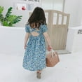 thumbnail image 4 of Gyratedream Toddler Kids Baby Girls Floral Sundress Casual Backless Princss Dress, Size 1-7 Years, 4 of 6