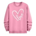 thumbnail image 6 of Sweatshirts for Men Hearted-Printed Graphic Crew Neck Long Sleeve Pullover Fall Tops Pink M, 6 of 6