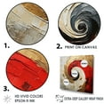thumbnail image 3 of Designart "Subdued Red Pottery Spirals" Abstract Spirals Floater Framed Wall Decor, 3 of 5