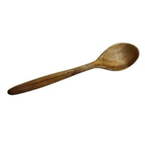 KALLORY Curved Handle Design Wooden Spoon 1Pack 7.1 x 1.6 x 0.4In