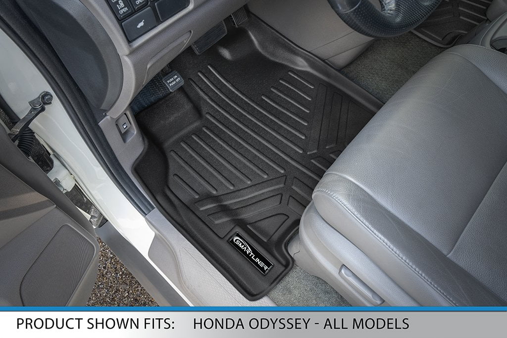 SMARTLINER All Weather Cargo Liner Floor Mat Behind 3rd Row Seat Grey for 2011-2017 Honda Odyssey 