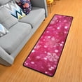 thumbnail image 3 of Dreamtimes Pink Blurred Snowflakes Hallway Runner Rug 2'x6' Kitchen Rug with Rubber Backing Christmas Winter Non Slip Entryway Rug Runner Washable Soft Area Rug for Hallway Bedroom Kitchen Decor, 3 of 6