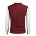 thumbnail image 3 of COOFANDY Men's V Neck Sweater Vest JK Uniform Pullover Sweater Sleeveless School Business Vest, 3 of 7
