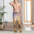 thumbnail image 5 of Uemuo Wildlife Protection Pattern Men's Wide Leg Palazzo Lounge Pants with Pockets Light Weight Loose Comfy Casual Pajama Pants-XX-Large, 5 of 9