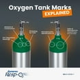 thumbnail image 7 of Dynarex Resp-O2 M24 Oxygen E-Cylinder with CGA 870 Toggle Valve - 4.6L Standard Size Oxygen Cylinder - Lightweight Aluminum Portable Tank with 680L Oxygen Capacity, 7 of 7