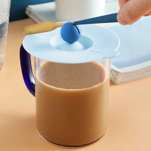 Security Material Cup Lid Cover For Ceramic Glass Mugs With Leakproof Multiple Colors Suitable For Various Drinkware Diameter 14cm