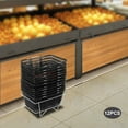 thumbnail image 6 of Miumaeov 12PCS Shopping Baskets with Handles and Stand Portable Retail Shopping Baskets Wire Mesh Shopping Basket Set Stackable Design for Storing Goods, 6 of 12