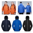 thumbnail image 4 of Unisex Winter Waterproof for Jacket Warm Fleece Lining Reflective Strips Hoodie, 4 of 17