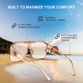 thumbnail image 2 of Gafas de sol cuadradas con parte superior plana y protección de una pieza sin marco, 2 of 4