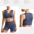 thumbnail image 4 of Seamless Workout Sets for Women Ribbed Sport Bra High Waist Running Shorts Gym 2 Piece Yoga Sets, 4 of 5