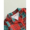 thumbnail image 6 of Nygoyerh Newborn Boys Girls Autumn Jumpsuit Casual Plaid Red Long Sleeve Lapel Button Up Romper Infant Clothing 0M 3M 6M 9M 12M 18M 24M, 6 of 8