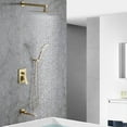 thumbnail image 2 of Rainlex One-Handle 1-Spray Setting Brushed Gold Bathtub Shower Faucet, 2 of 11