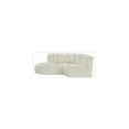 thumbnail image 3 of Meridian Furniture Arc Cream Vegan Leather Modular Sectional, 3 of 12