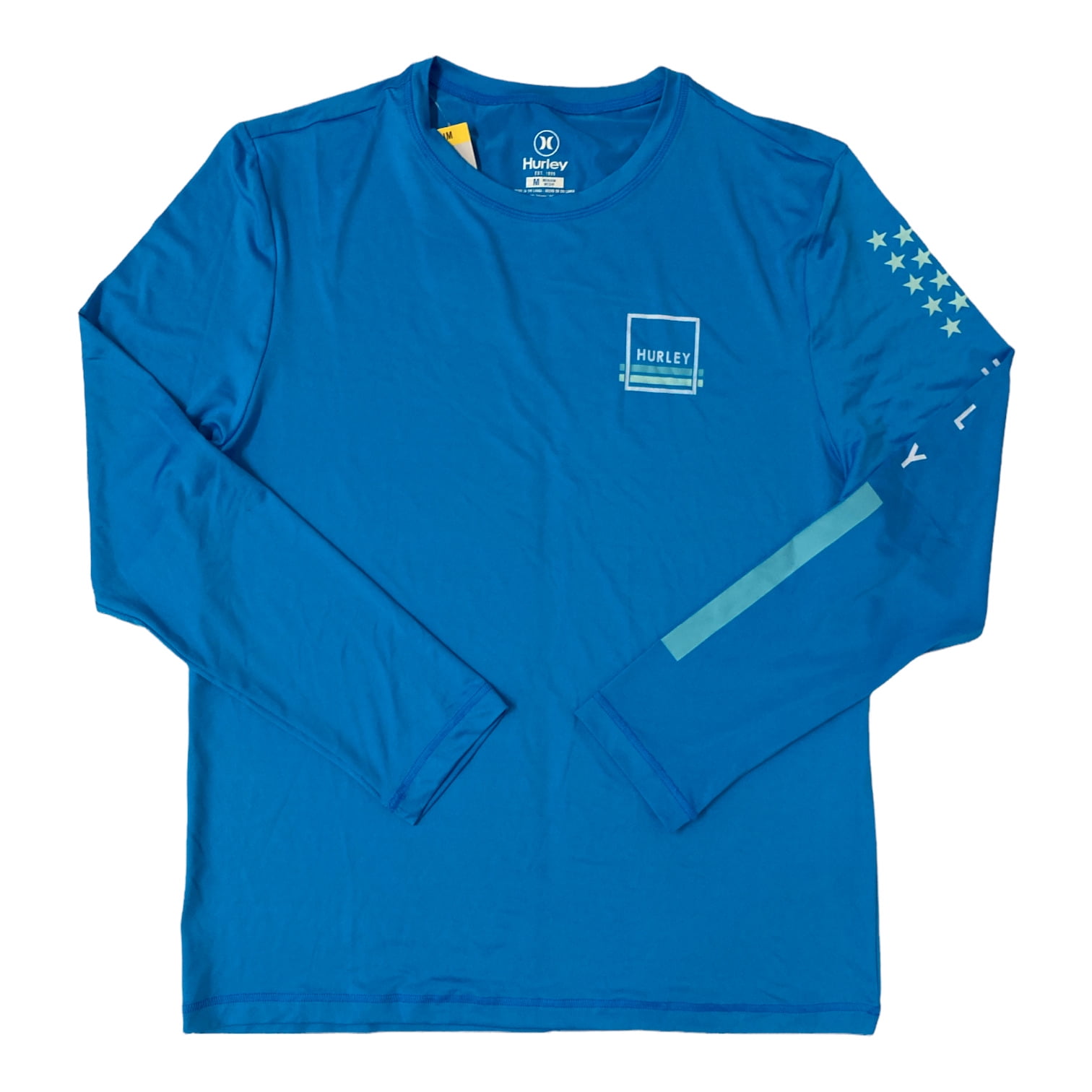 venijn Leonardoda scherm Hurley Men's Long Sleeve Moisture Wicking Graphic Rash Guard Shirt (Blue,  XXL) - Walmart.com