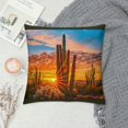 thumbnail image 2 of Orinice Cactus Sunset Sky Graphic Decorative Cushion Throw Pillow Cover for Home Couch Living Room Bed Sofa 1PC 20x20in, 2 of 5