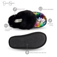thumbnail image 3 of Jessica Simpson Girls Plush Slip on House Slippers With Memory Foam, 3 of 9