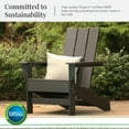 thumbnail image 5 of DuroGreen Aria Adirondack Chair Set Made With All-Weather Tangentwood, 2 Chairs, 1 Side Table, Oversized, High End Patio Furniture for Porch, Lawn, Deck, No Maintenance, Made in the USA, Black, 5 of 7