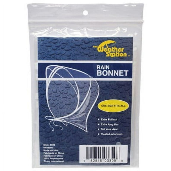 The Weather Station Clear Rain Bonnet (Pack of 14)