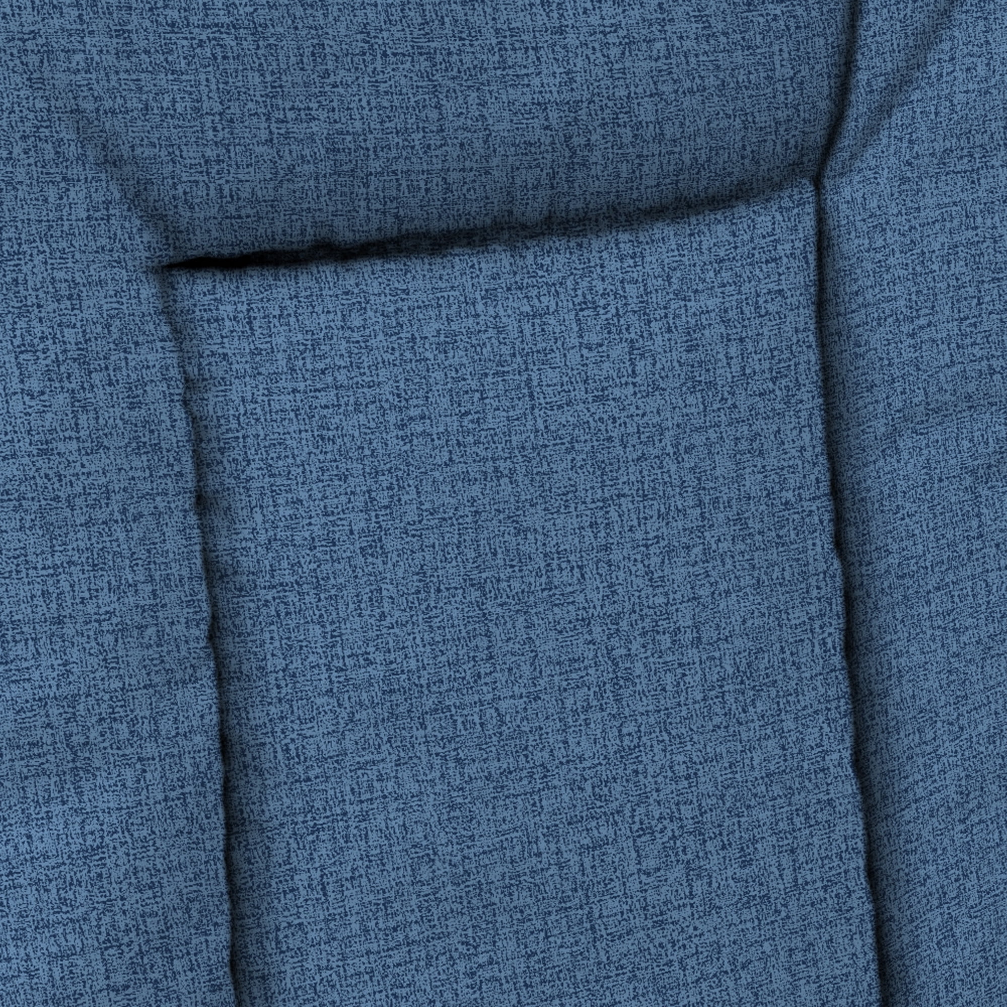 Jordan Manufacturing 38" x 21" McHusk Capri Blue Crosshatch Rectangular Outdoor Wrought Iron Chair Cushion with Ties and Hanger Loop