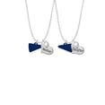thumbnail image 2 of Delight Jewelry Acrylic 3/4" Navy Megaphone Mother & Daughter Heart Necklaces (Set of 2), 19"+2", 2 of 4