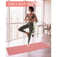 thumbnail image 2 of Boho Red Stripe Yoga Towel for Hot Yoga Non Slip, Abstract Geometric White Minimalist Yoga Mat Towel Absorbent Yoga Sweat Towels Microfiber Hot Yoga Blanket for Bikram Pilates 26"x74", 2 of 7