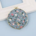thumbnail image 4 of Kaonry Makeup Mirror D， 2.75'' Portable Makeup Floral Satin Pocket Retro Vintage Compact Folding Small Mini for Women Girls Beauty Accessories Round, 4 of 4