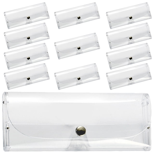 Miangastore 12 Pcs Étuis à Lunettes Rigides Transparents Étui à Lunettes de Soleil Rangement