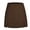 *Brown, variant on U Women’s Elegant High Waisted Bodycon Mini Skirt with Shorts ,Casual Side Slit Skorts Black,Womens Plus XL