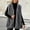 Dark Gray, variant on Zedker Cardigans for Womens Faux Fur Vest Stand Collar Sleeveless Open Front Cardiga Coats,Plus Size Brown L