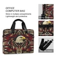 thumbnail image 4 of FORMRS 16" Laptop Bag Carrying Sleeve Case with Handle Travel Shoulder Briefcase, Red Abstract Eagle, 4 of 8
