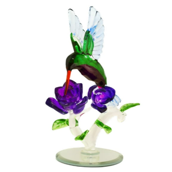 The Bradford Exchange Garden Treasures of Sparkling Elegance Figurine Collection Beautiful Miracles of Nature Issue #6 Hummingbirds Crystal Figurine 6-Inches