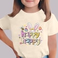 thumbnail image 2 of Manga Corta Crop Top para Niños Pascua Impresa Cuello Redondo Casual Tee 3-14 Años, 2 of 5