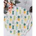 thumbnail image 2 of Round Placemats Set of 4 Pineapple Place Mats Washable Woven Placemat Summer Tropical Fruit Circle Braided Table Mat for Kitchen Dining Table Party Home Decor 15 Inch, 2 of 8
