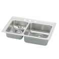 thumbnail image 1 of Elkay LWR3322L3 Gourmet Lustertone Stainless Steel Double Bowl Top Mount Sink with 3 Faucet Holes, 1 of 2