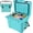 Turquoise, variant on Elleree 25 Quart Cooler, Portable Ice Chest with Bottle Opener, Forming Ruler, Outdoor Camping Cooler Box for Fishing/Beach/Picnic