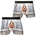 thumbnail image 3 of Playful French Bulldog Welcomes Winter Snowy Day with Cardinal Bird All Over Print Boxer Briefs Underwear for Men Dad Dog Lover - 120177, 3 of 6