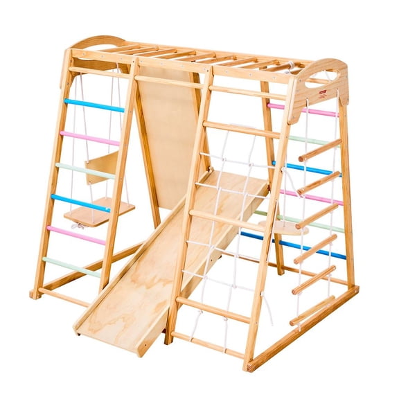 Indoor Playground Jungle Gym 9-in-1 Montessori Climbing Toys for Toddlers