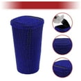 thumbnail image 5 of Unique Bargains Car Trash Can Rhinestones Portable Car Cup Holder Plastic Trash Bin Blue 1pcs, 5 of 6