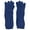 Blue, variant on Womens Long Soft Plush Blue Cable Knit Winter Gloves