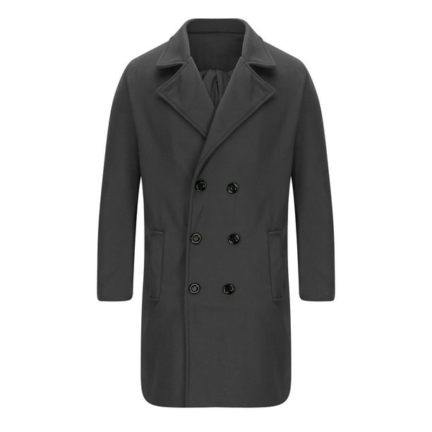 zanvin Long Trench Coat for Men Slim Fit Windbreaker Lapel