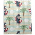 thumbnail image 2 of Vacation Penguin Shower Curtain Waterproof Washable Bathroom Shower Curtain Polyester Cloth Fabric Bathroom Decor Set with 12 Hooks, 60x72 inches, 2 of 6