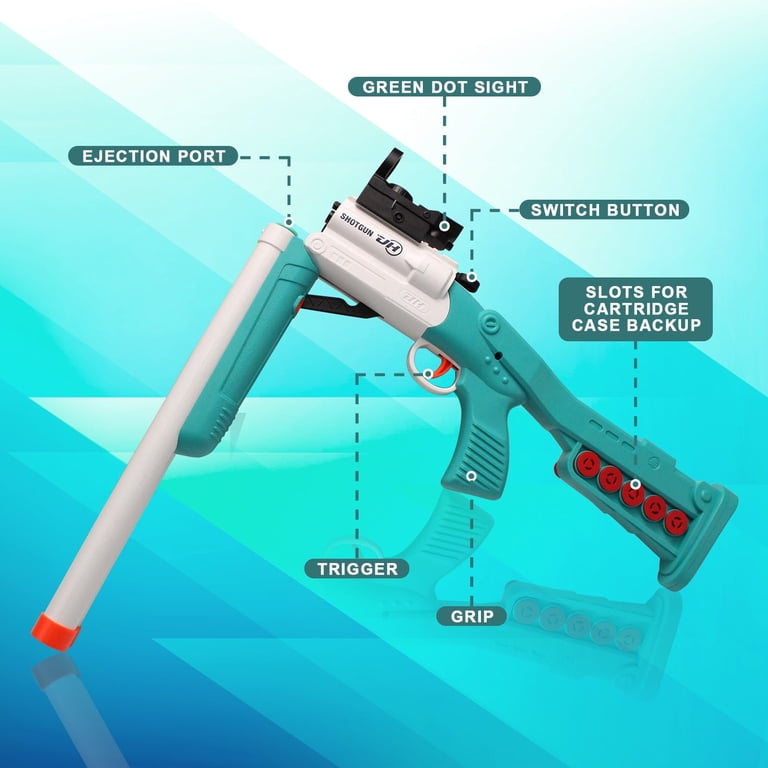 Double Barrel Shell Ejecting Foam Blaster Soft Dart Blaster Manual